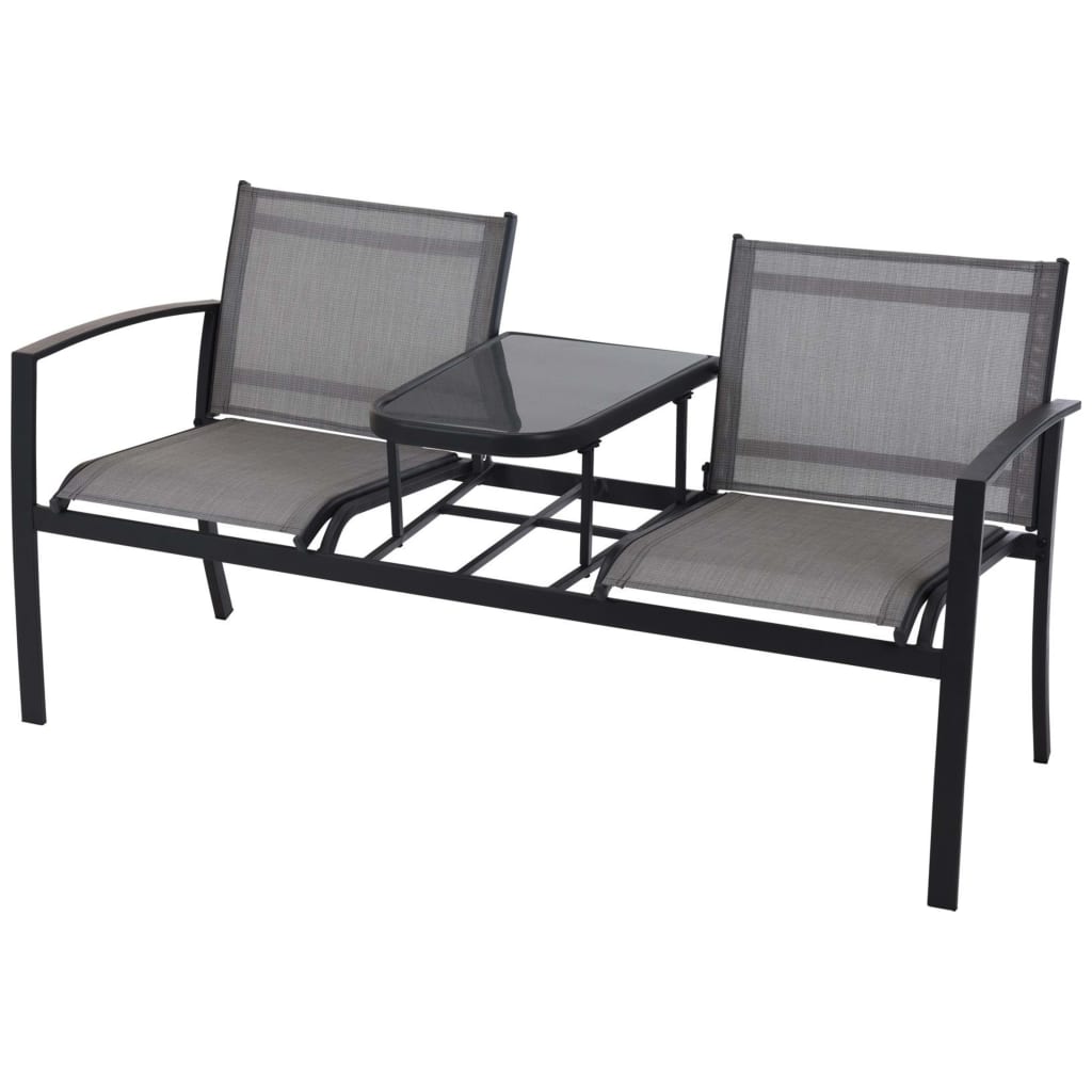 ProGarden Two-Seater Garden Bench with Table