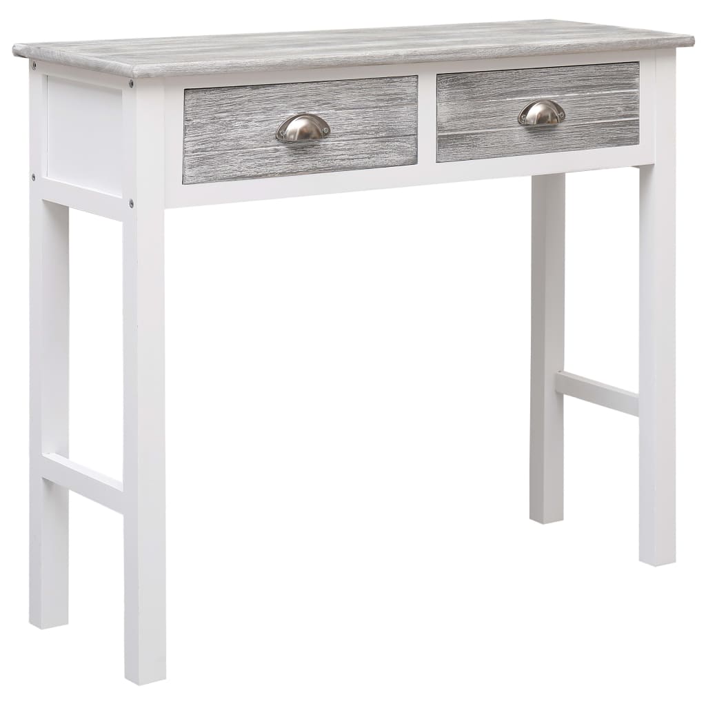 Console Table Grey 90x30x77 cm Wood