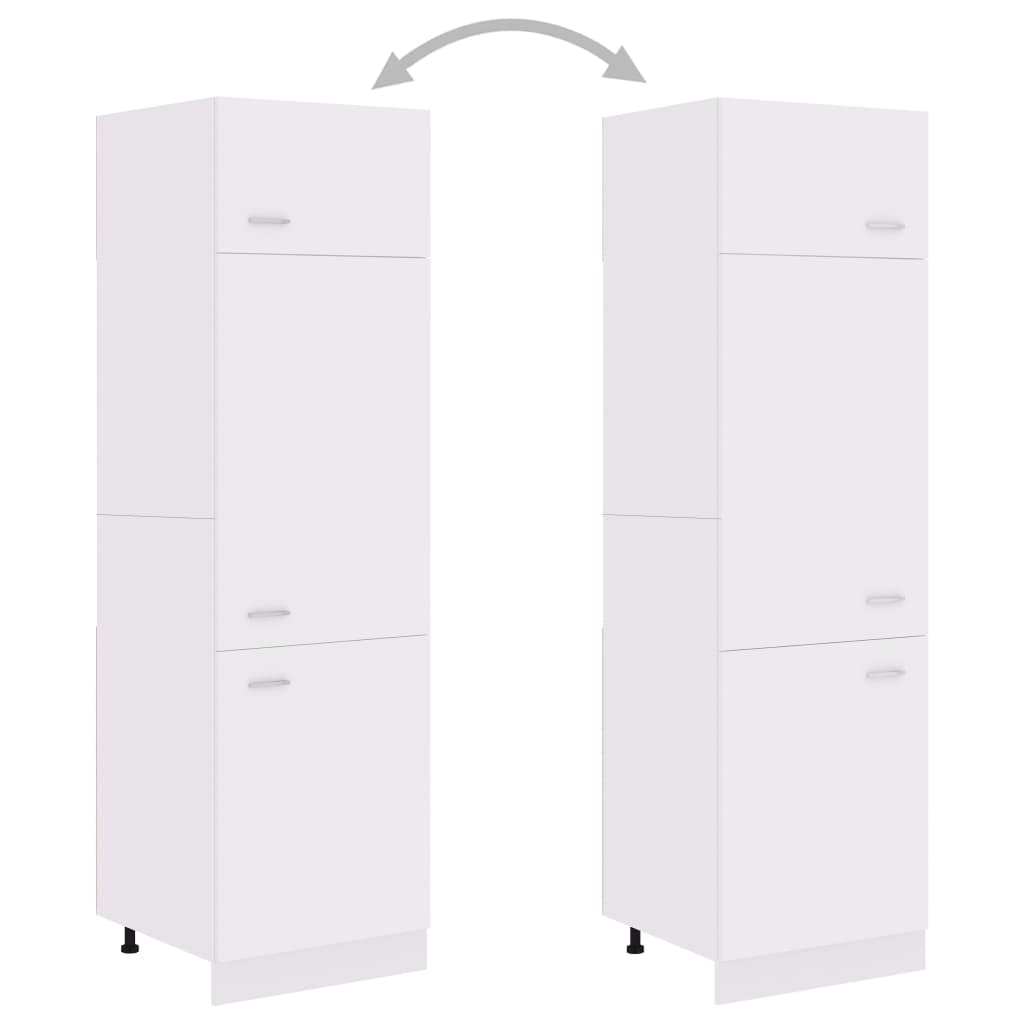 Refrigerator Cabinet White 60x57x207 cm Engineered Wood