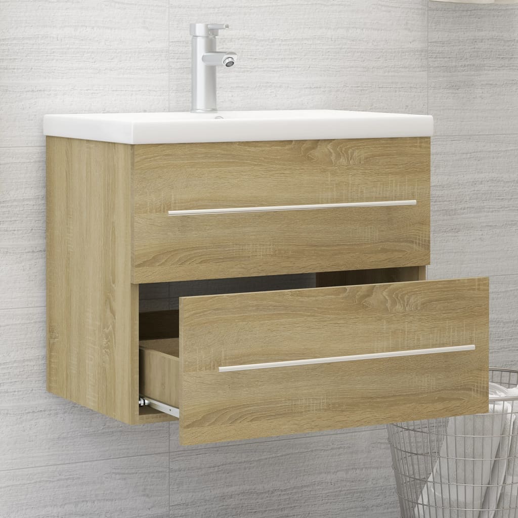 Sink Cabinet Sonoma Oak 60x38.5x48 cm Engineered Wood