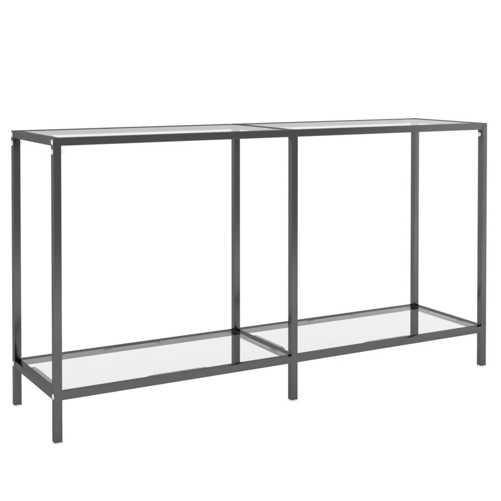 Console Table Transparent 140x35x75.5 cm Tempered Glass