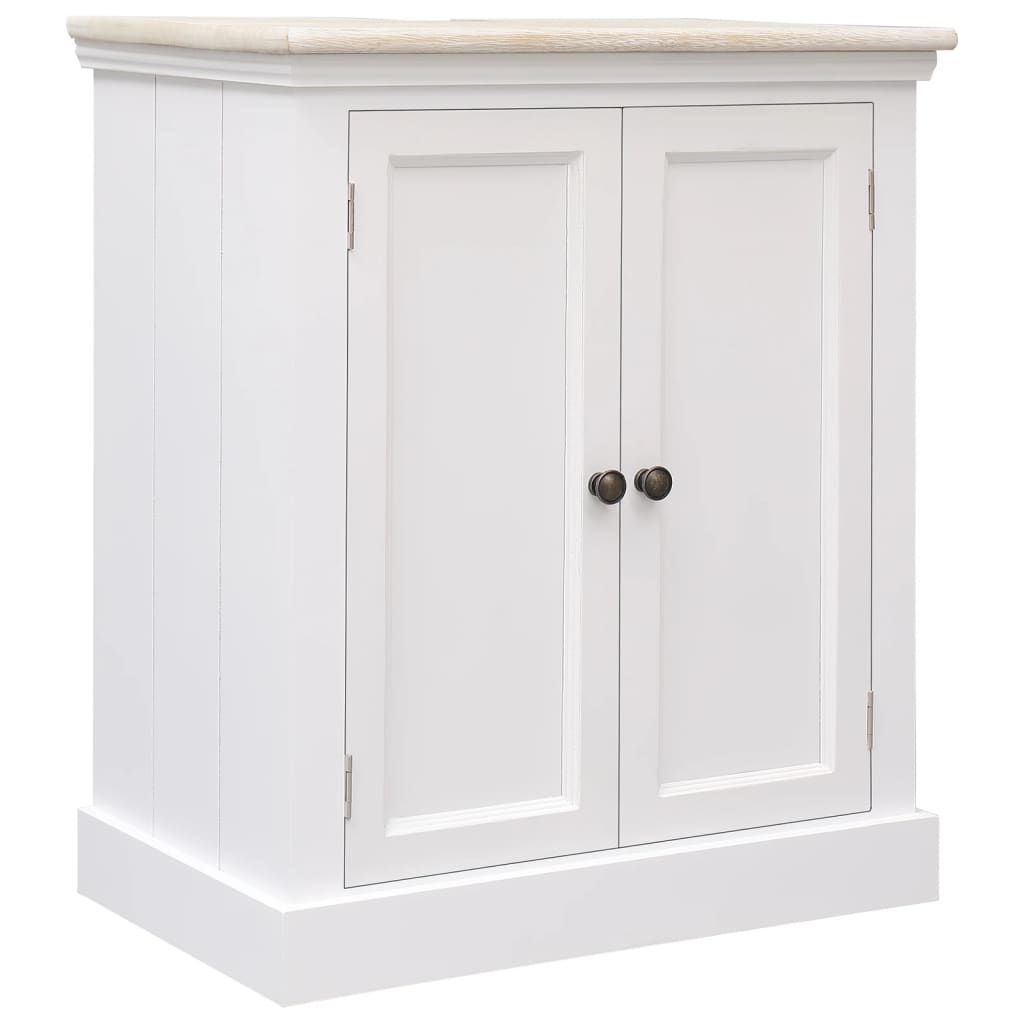 5 Piece Bathroom Furniture Set Solid Wood White