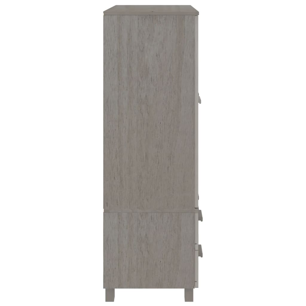 Wardrobe HAMAR Light Grey 99x45x137 cm Solid Wood Pine