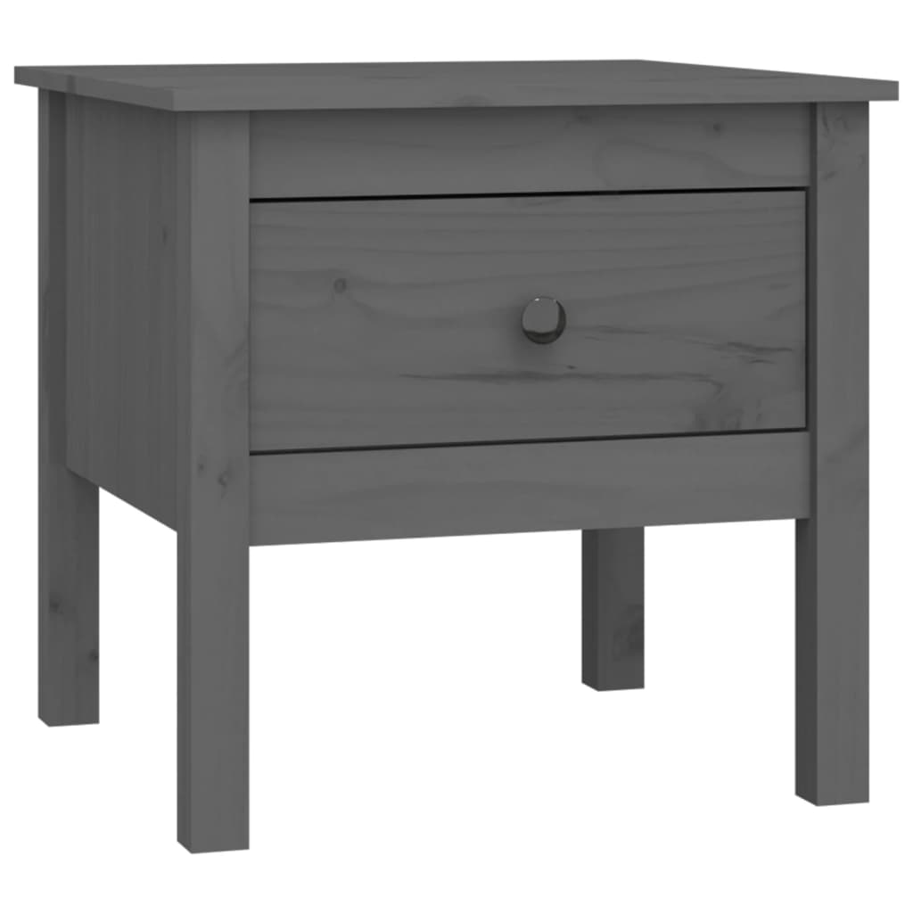 Side Tables 2 pcs Grey 50x50x49 cm Solid Wood Pine