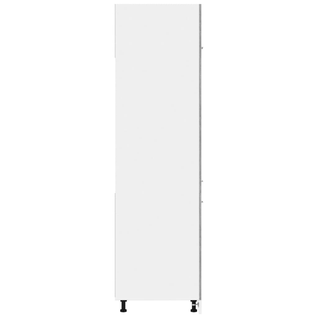 Refrigerator Cabinet Grey Sonoma 60x57x207 cm Engineered Wood