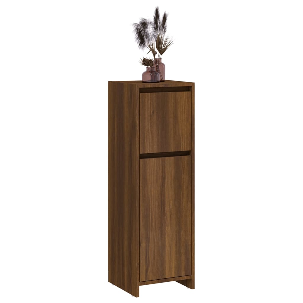 Bathroom Cabinet Brown Oak 30x30x95 cm Engineered Wood
