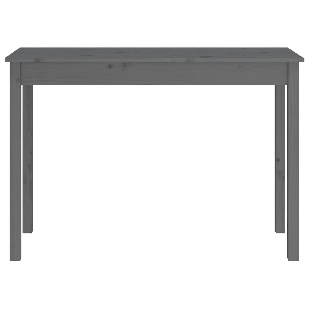 Console Table Grey 110x40x75 cm Solid Wood Pine