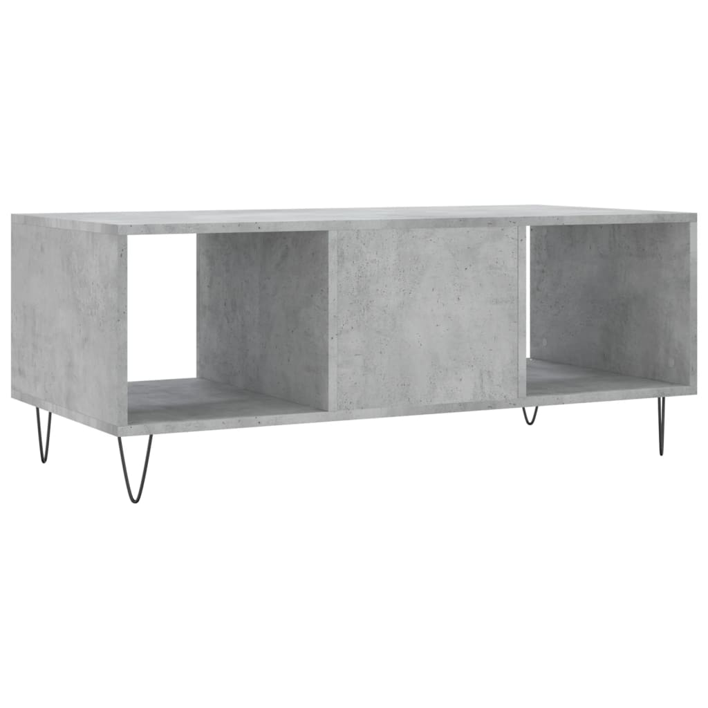 Coffee Table Concrete Grey 102x50x40 cm Engineered Wood