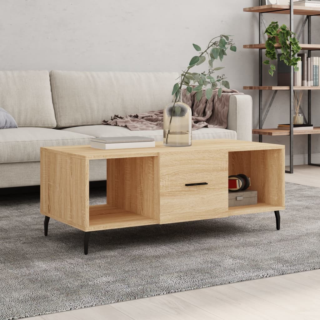 Coffee Table Sonoma Oak 102x50x40 cm Engineered Wood