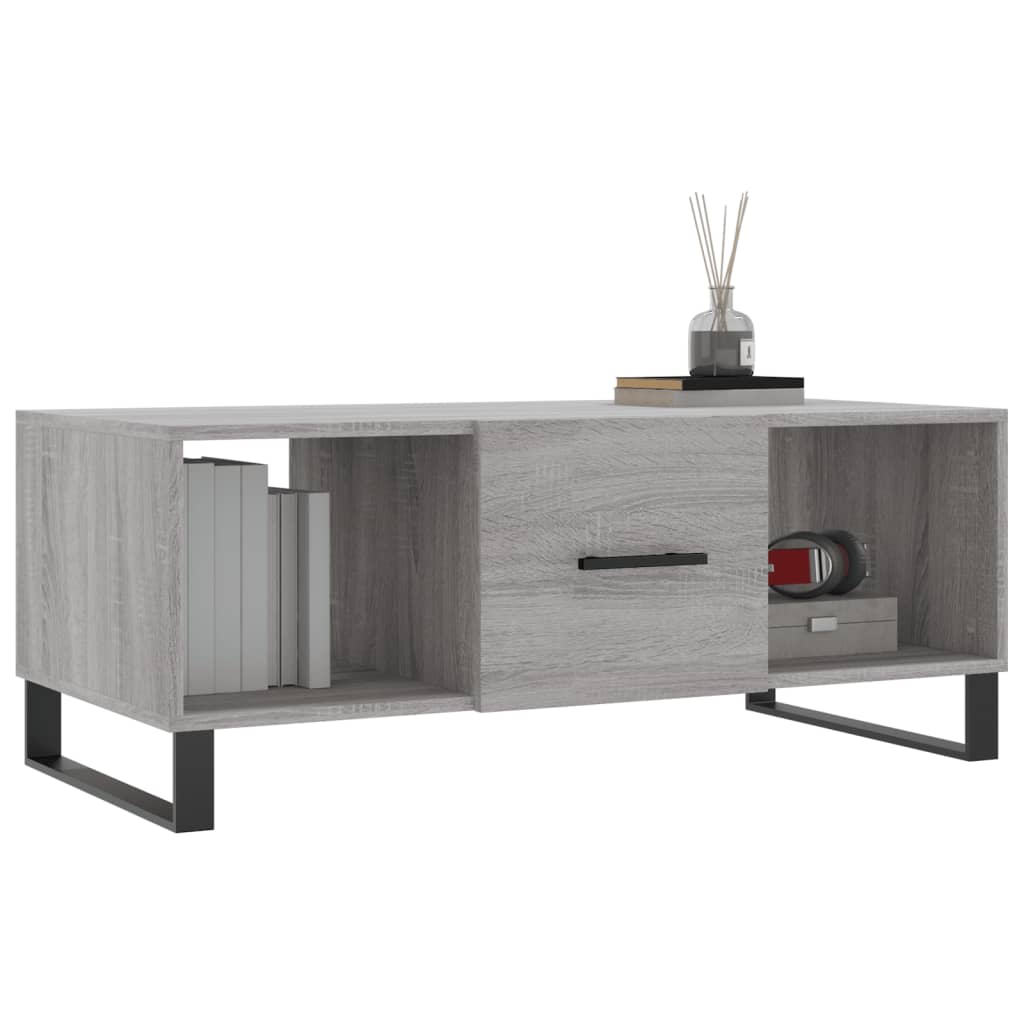 Coffee Table Grey Sonoma 102x50x40 cm Engineered Wood