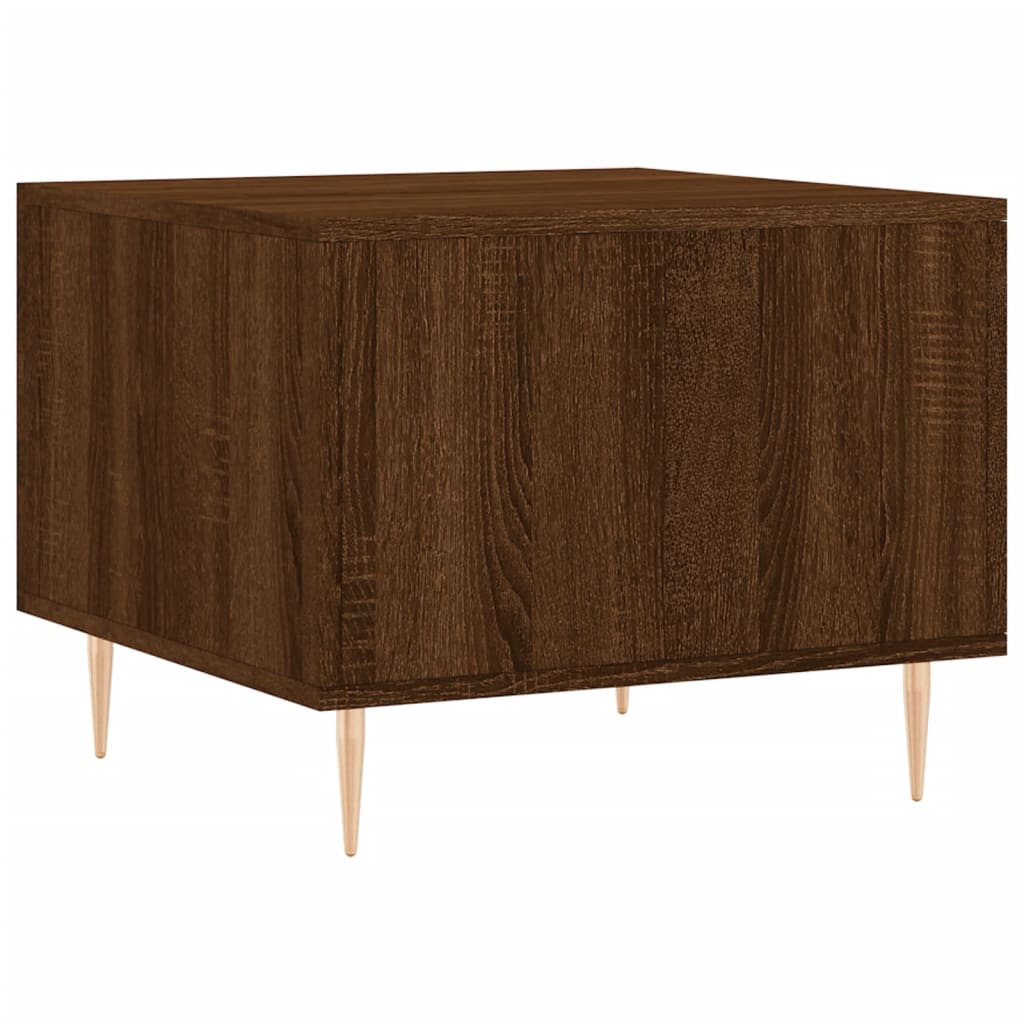 Coffee Table Brown Oak 50x50x40 cm Engineered Wood
