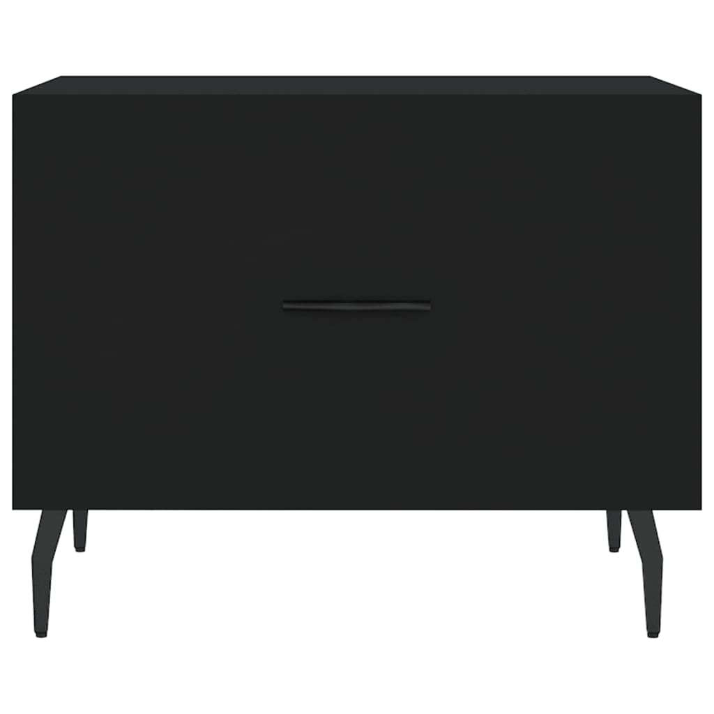 Coffee Table Black 50x50x40 cm Engineered Wood