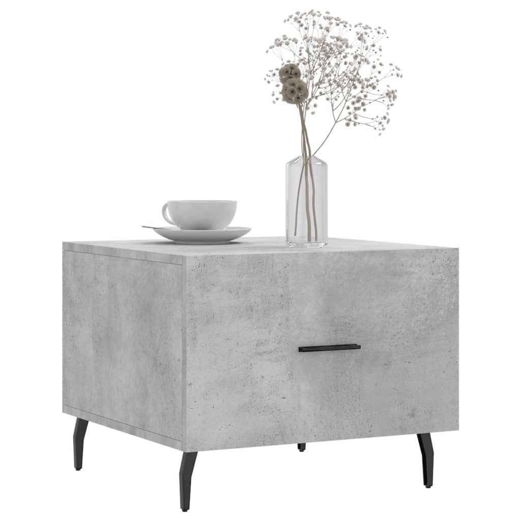 Coffee Table Concrete Grey 50x50x40 cm Engineered Wood