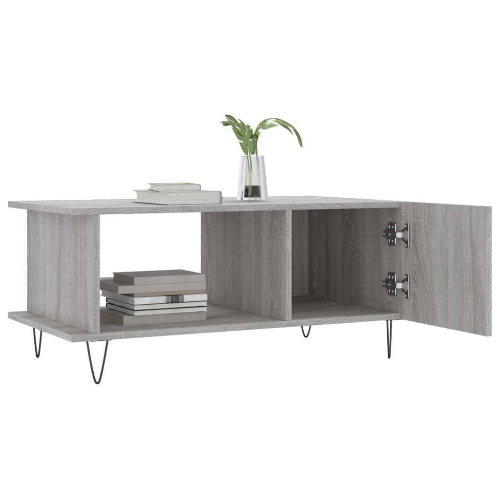 Coffee Table Grey Sonoma 90x50x40 cm Engineered Wood
