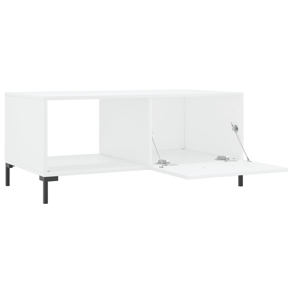 Coffee Table High Gloss White 90x50x40 cm Engineered Wood