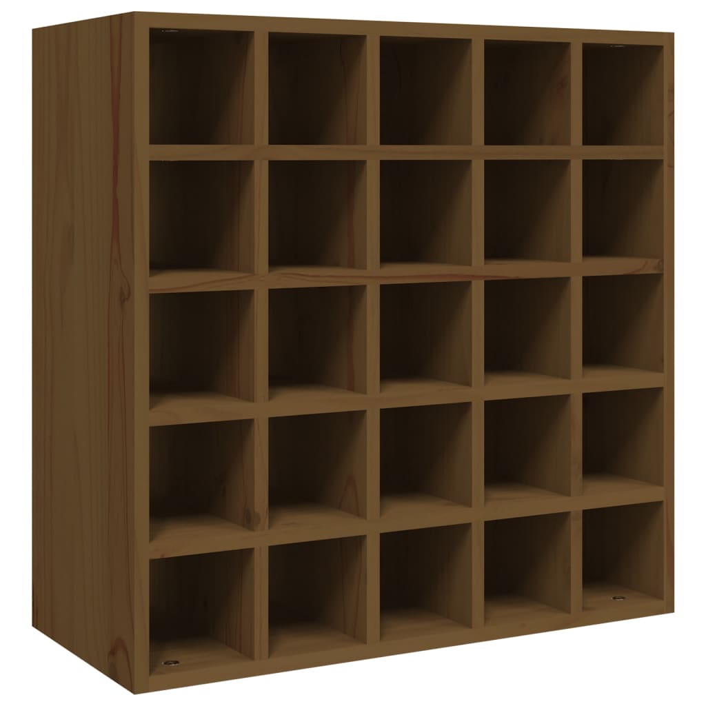 Wine Cabinet Honey Brown 56x25x56 cm Solid Wood Pine