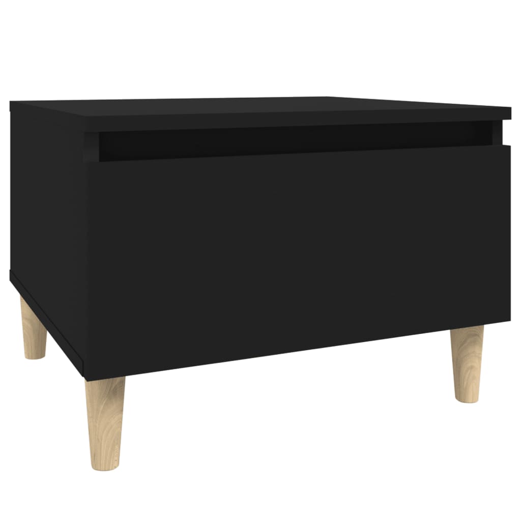 Side Tables 2 pcs Black 50x46x35 cm Engineered Wood