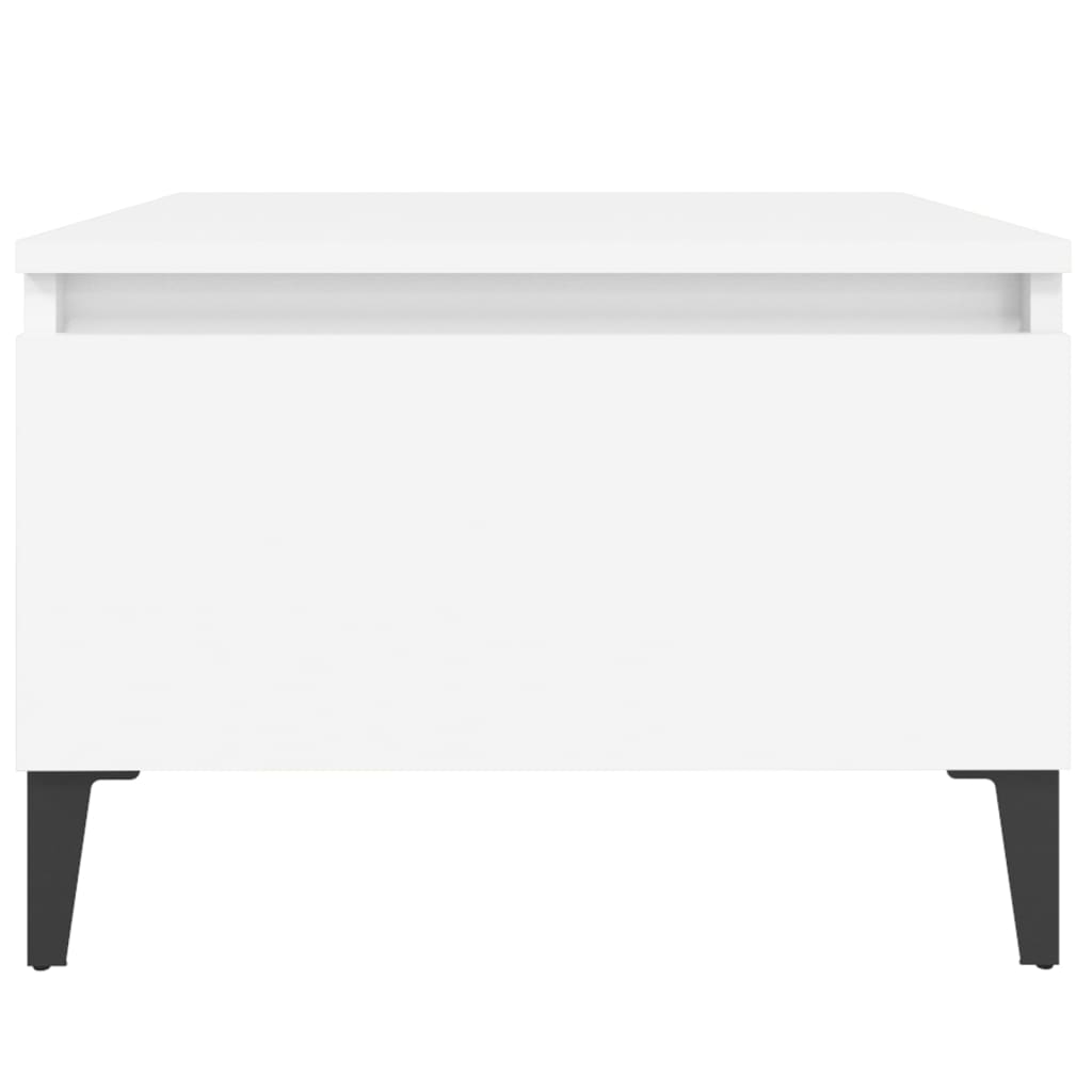 Side Table White 50x46x35 cm Engineered Wood