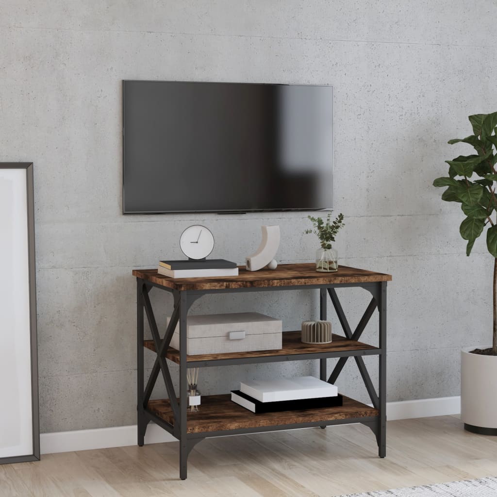 TV Cabinet Smoked Oak 60x40x50 cm Engineered Wood