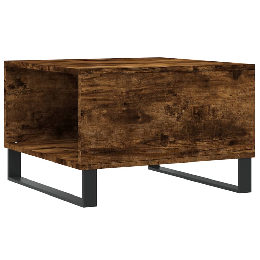 Coffee Table Smoked Oak 55x55x36.5 cm Engineered Wood