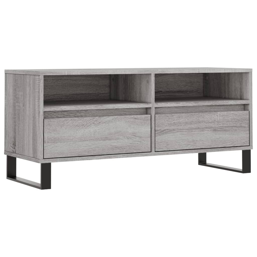 TV Cabinet Grey Sonoma 100x34.5x44.5 cm Engineered Wood