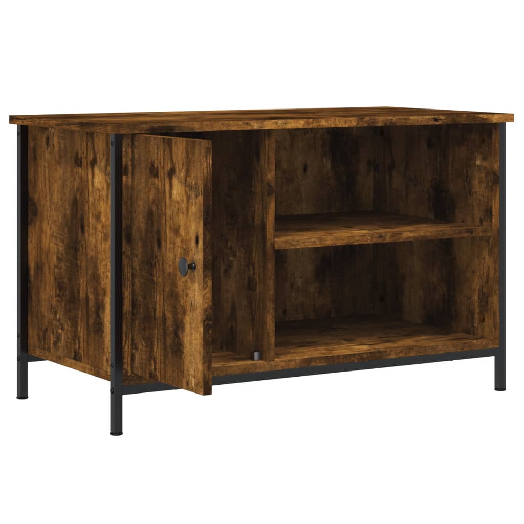 TV Cabinet Smoked Oak 80x40x50 cm Engineered Wood
