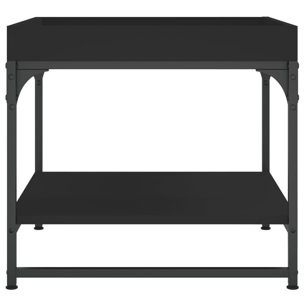Coffee Table Black 49.5x49.5x45 cm Engineered Wood