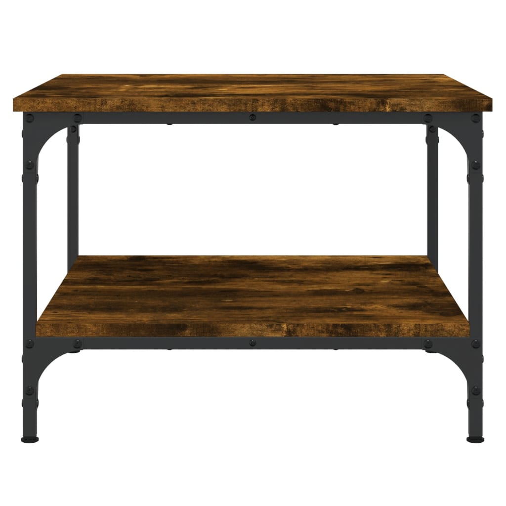 Coffee Table Smoked Oak 55x55x40 cm Engineered Wood