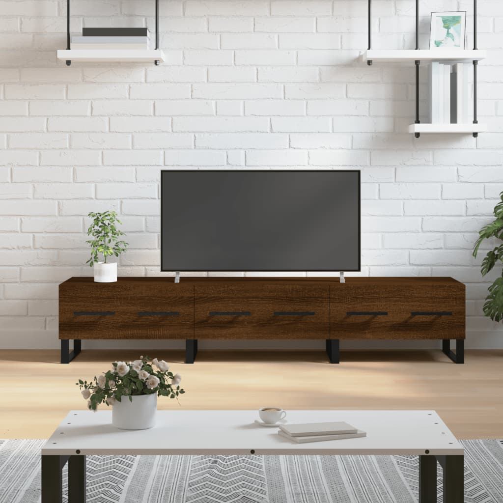 TV Cabinet Brown Oak 150x36x30 cm Engineered Wood